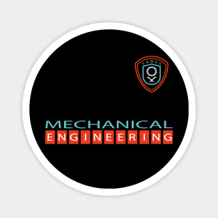 Mechanical engineering logo mechanics engineer text Magnet